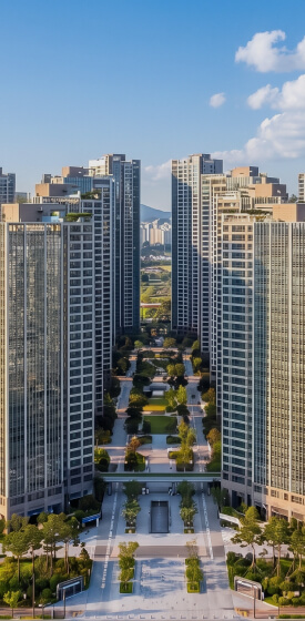 저녁 도시 전경